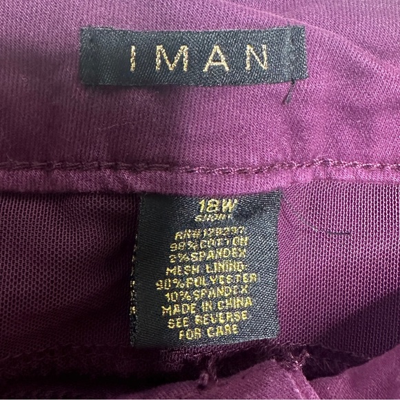 Iman Purple Stretch Jegging skinny Jeans Gold Accents 18W Short - Picture 7 of 7